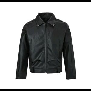 Men's Black Leather PU Jacket